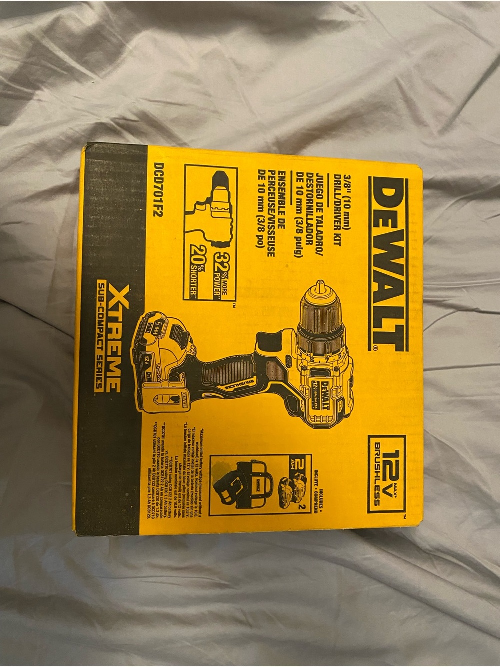 DEWALT 12V Xtreme Drill Driver Kit - Yellow & Black BRAND NEW SEALED !